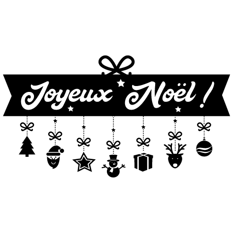 guirlande de noël - Modèle décoration de noël - LettresAdhesives.net
